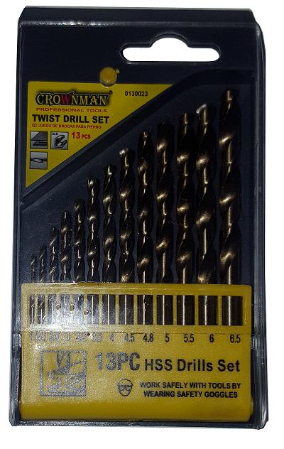 0103413.jpg TWIST DRILL 13PCS SET HSS - Image 1