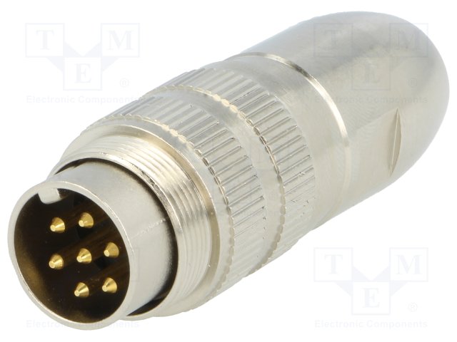 0332-07.jpg Connector male 7pin M16 for cable soldering - Image 1