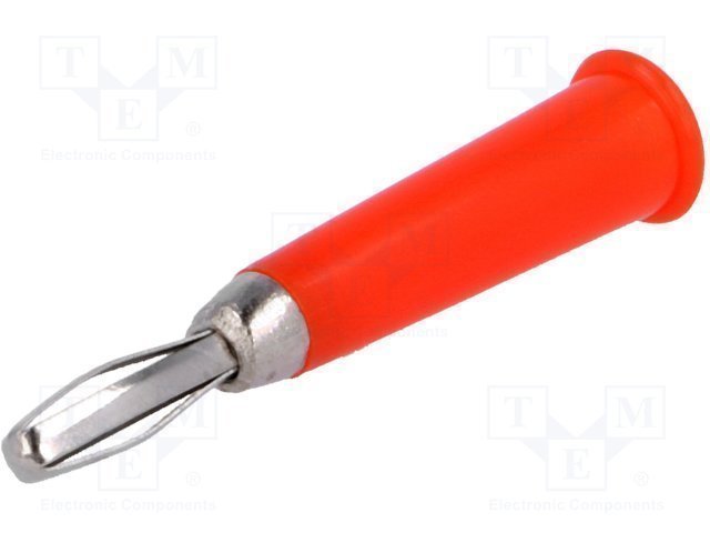 03380011X2.jpg BANANA PLASTIC PLUG WITH SCREW RED X2P - Image 1