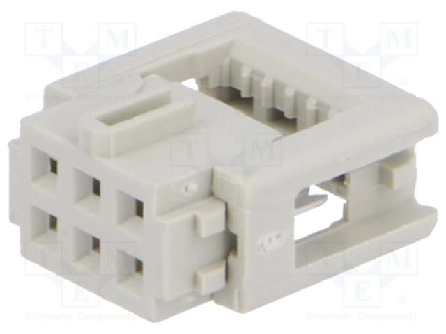 09185067803.jpg IDC female plug PIN:6 for ribbon cable 1.27mm - Image 1