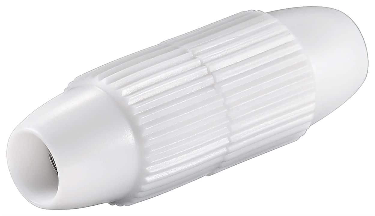 11534X2.jpg Coaxial cable joiner, screw type - plastic X2pcs - Image 1