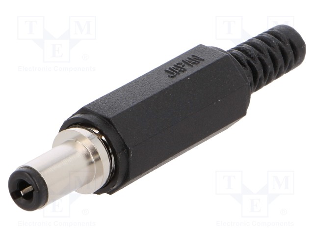 1633-03.jpg DC supply plug 5.5/2.1mm male with strain relief for cable - Image 1