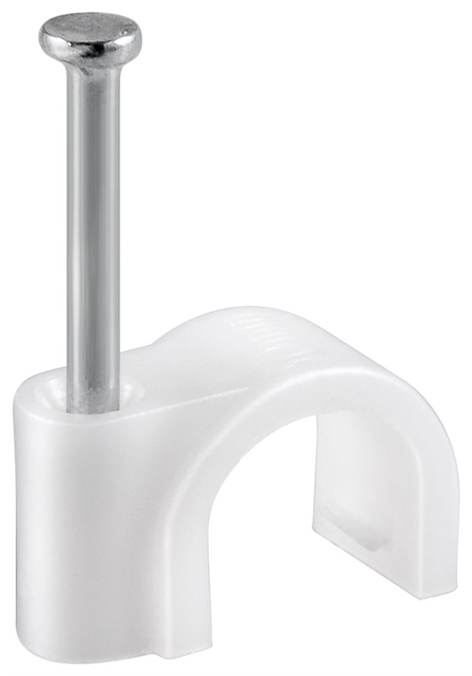 17077.jpg Cable clip, white x100pcs - Image 1