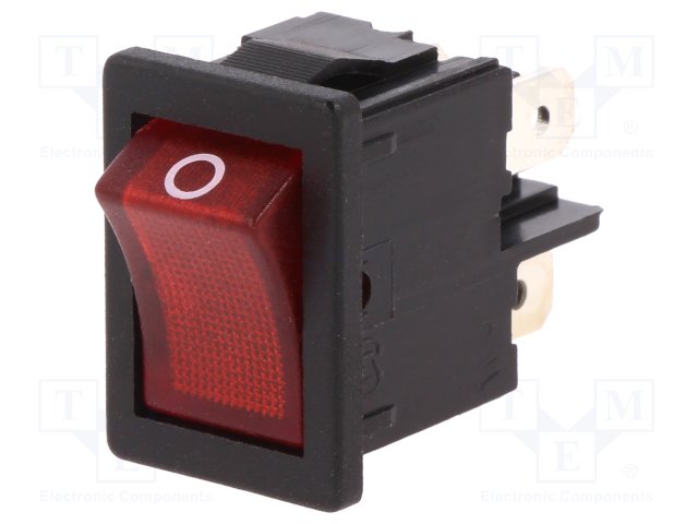 1855.1102.jpg ON-OFF 4A Rocker switch red - Image 1