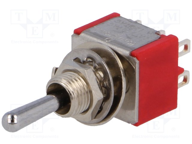 1MD4T1B1M1QE.jpg ON-OFF-ON 2A/250VAC TOGGLE SWITCH - Image 1