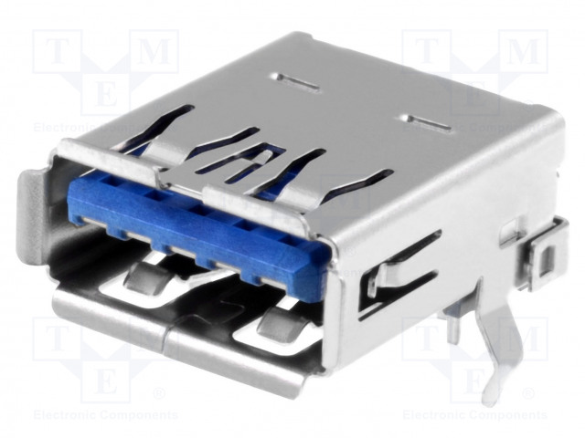 209B-DG01.jpg USB A socket on PCBs THT angled 90° USB 3.0 gold-plated - Image 1