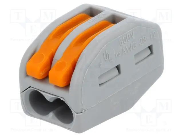 222-412.jpg Installation quick splice 222 2way spring clamp 0.08÷2.5mm2 400V - Image 1