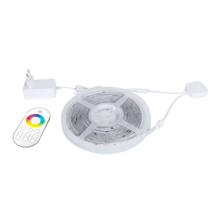 23680420.jpg SMART WIFI STRIP KIT 2M 120 SMD LEDS 5050 + 2835 RGB + WHITE 12V/1A POWER SUPPLY, CONTROLLER AND REM - Image 1