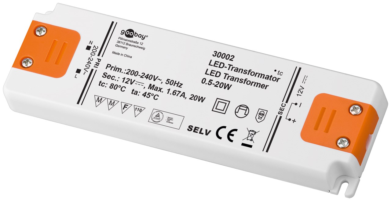 30002.jpg LED Transformer 12 V DC/20 W - Image 1