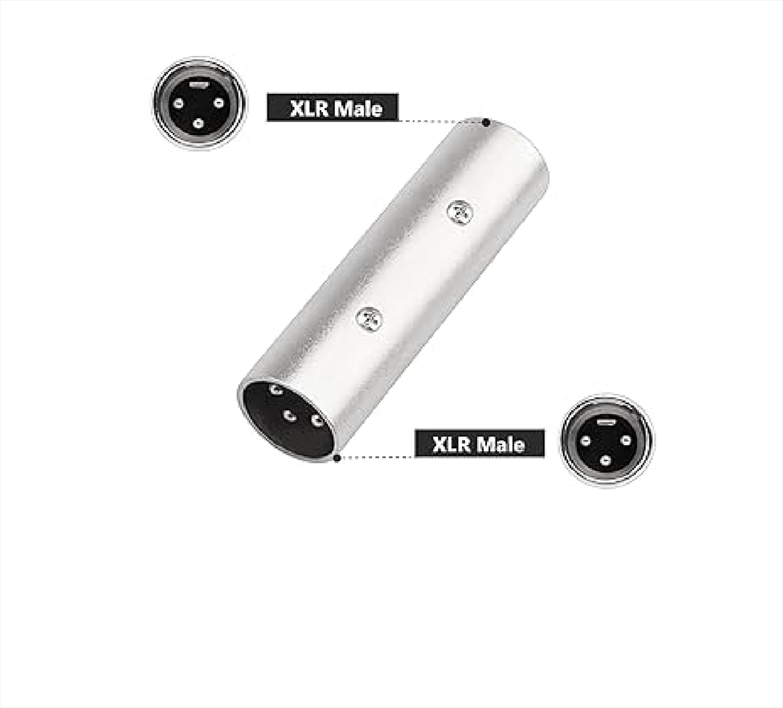 30564000.jpg XLR ADAPTER 3PIN MALE - MALE - Image 1
