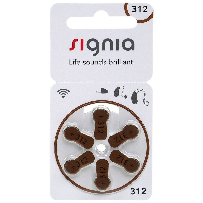 312-SIGNIA-6.jpg HEARING AID BATTERIES 6BL SIGNIA-PR41 - Image 1