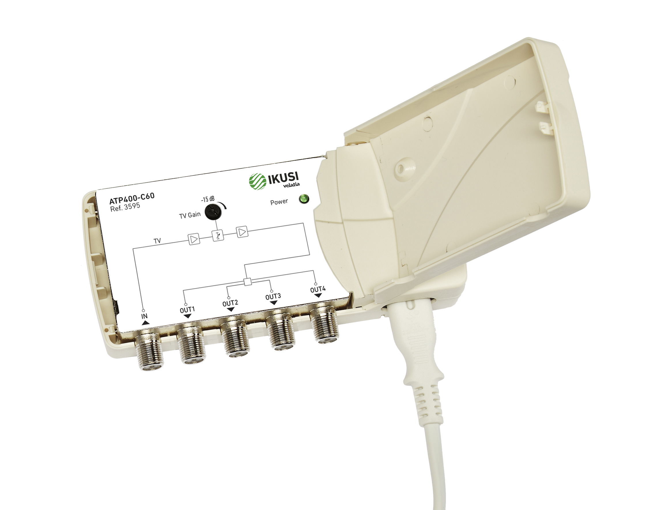 3595ATP-400.jpg ANTENA 4WAY TV LINE AMPLIFIER-IKUSI - Image 1