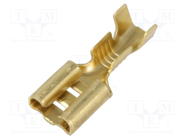 3833.60X20.jpg Terminal flat 6.3mm 0.8mm female crimped for cable x20pcs - Image 1