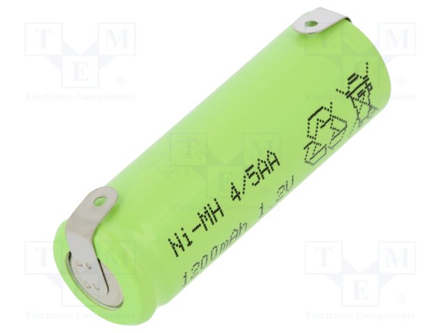 4-5AA1200TAG.jpg Ni-MH 4/5AA 1.2V 1200mAh Re-battery with tag - Image 1