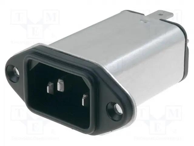 4300.5055.jpg AC supply socket male 10A 250VAC IEC 60320 0.3mH - Image 1