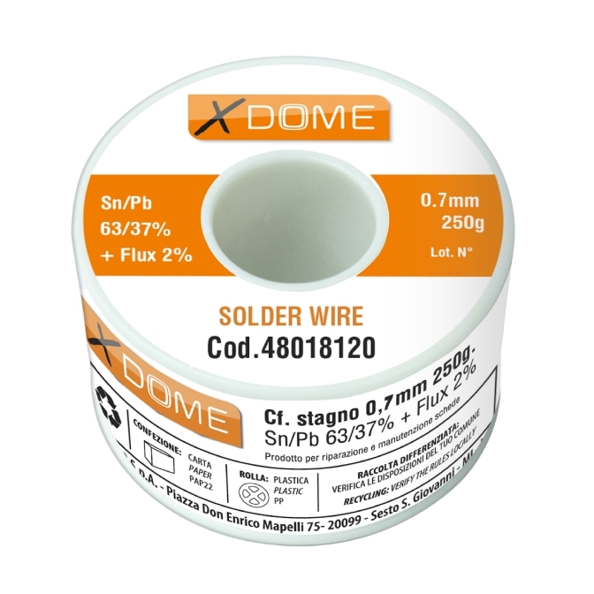 48018120.jpg SOLDER WIRE 0.7mm 250gr 60/40 reel - Image 1
