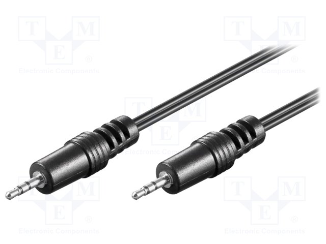 50457.jpg Audio cable both sides Jack 2.5mm stereo 1.5m black - Image 1