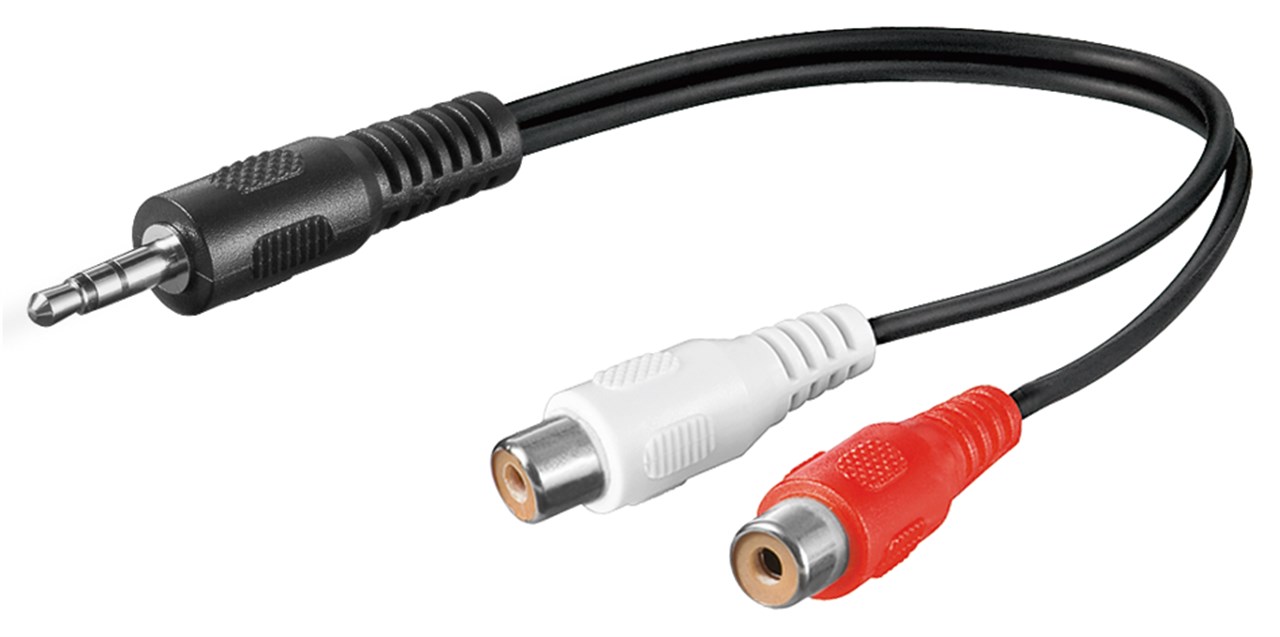 50600.jpg 3.5mm MALE AUDIO CABLE ADAPTOR-RCA FEM 0.2M - Image 1