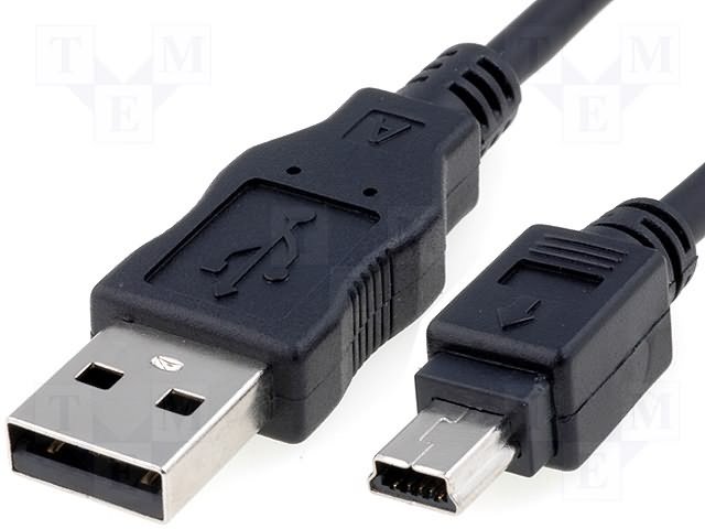50769.jpg USB 2.0cable USB A plug-USB B mini plug 5m black Canon - Image 1