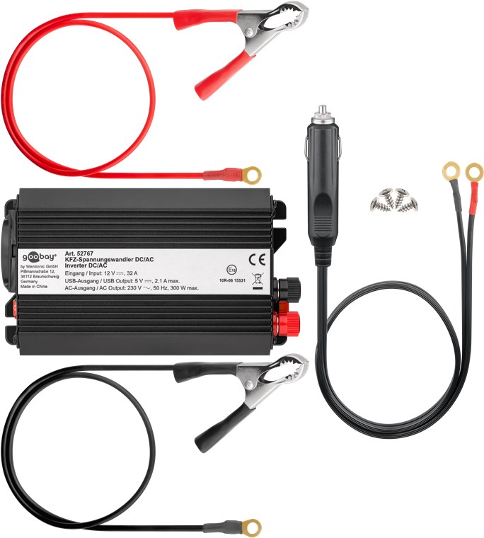 52767.jpg DC-AC 300W VOLTAGE INVERTER 12V-230V -5V CHARGE - Image 1