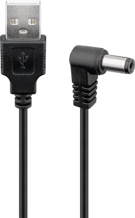 55158.jpg USB-A TO DC CABLE 5.5X2.1mm 1m black - Image 1