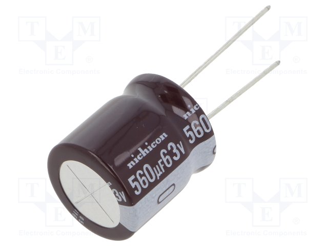 560MF63VX2.jpg 560MF 63VDC X2pcs ELECTR. CAPACITOR - Image 1