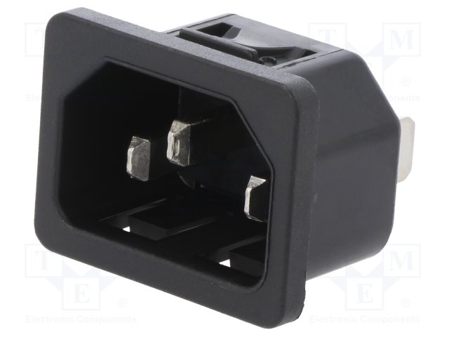 6100.4330.jpg AC SOCKET IEC MALE 3 PIN - Image 1