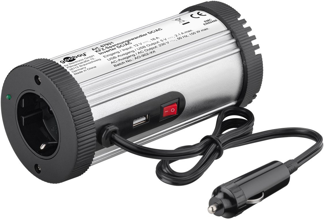 67921.jpg INVERTER DC 12V - AC 230V 150W WITH USB - Image 1