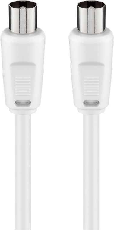 68145.jpg Antenna cable coax male-male shielded 1.5m white - Image 1