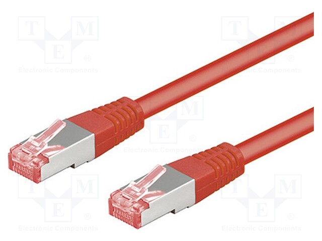 68278.jpg PATCH CORD S/FTP CAT6 1M RED - Image 1