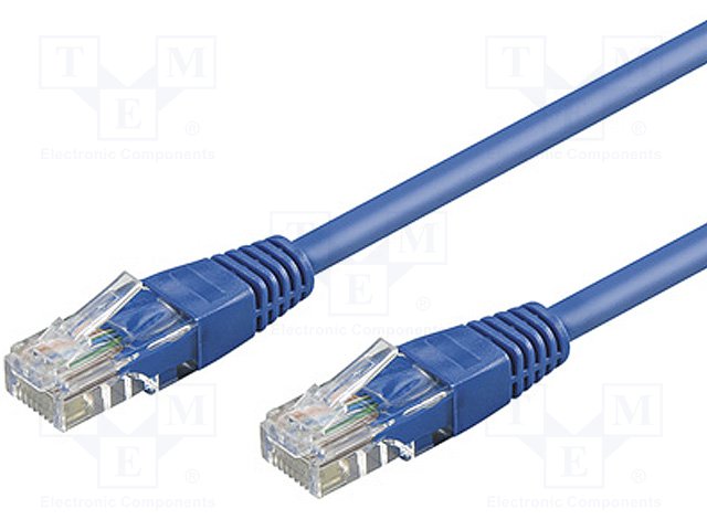 68345.jpg Cat 5e U/UTP patch cord stranded CCA PVC blue 10m - Image 1