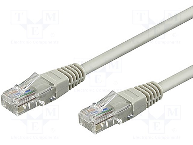68611.jpg Cat 5e U/UTP stranded CCA PVC grey 0.25m - Image 1