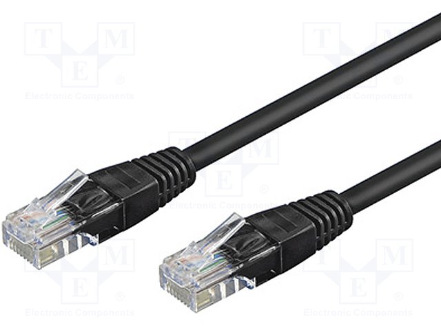68703.jpg Cat 5e U/UTP stranded CCA PVC black 0.25m - Image 1
