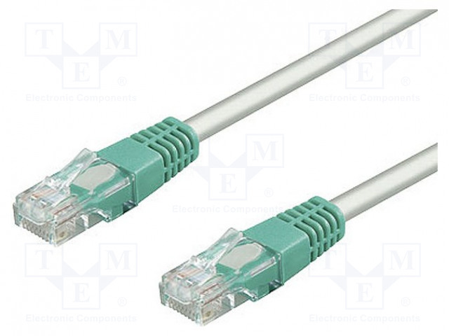 68862.jpg CAT5e U/UTP Patch cord cable CCA PVC grey 10m - Image 1