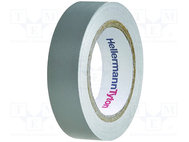 710-00108.jpg ELECTRICAL TAPE GREY W:15mm L:10m d:0.15mm - Image 1