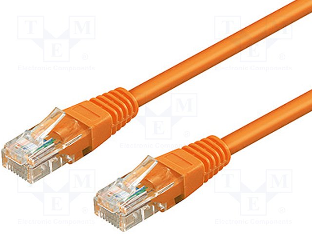 95221.jpg Cat 5e U/UTP patch cord stranded CCA PVC orange 10m - Image 1