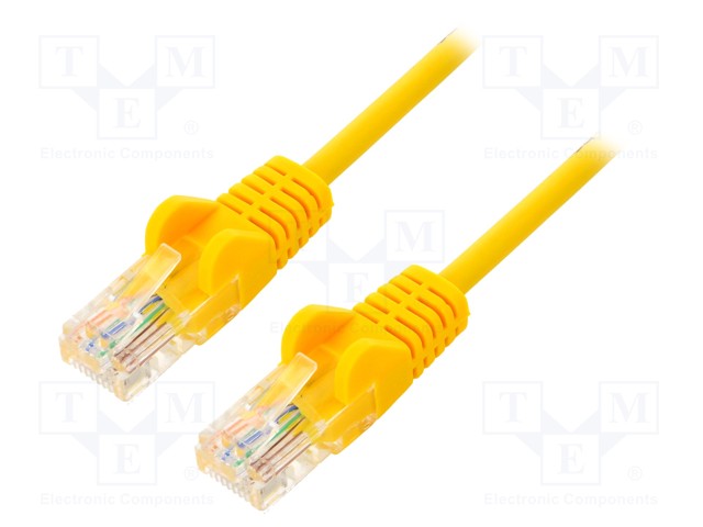 95249.jpg Patch cord U/UTP CAT6 stranded CCA PVC yellow 0.25m - Image 1