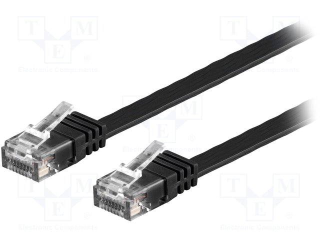 95387.jpg Cat 6 U/UTP Patch cord PVC 5m black - Image 1