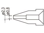 HAKKO 0.8MM NOZZLE FOR 808,809 DESOLDING