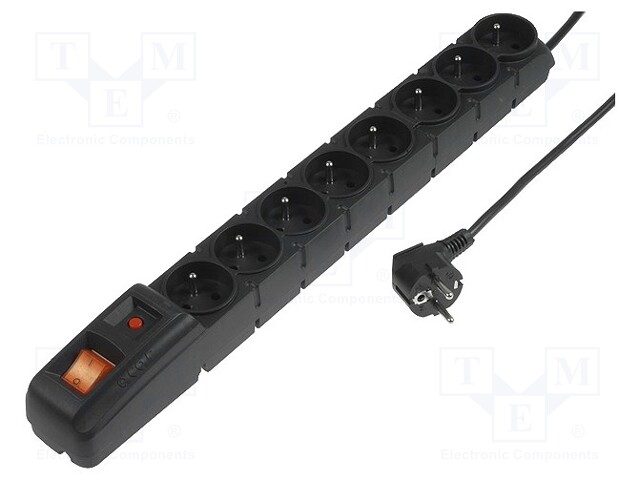 ACAR-S8-3B.jpg SOCKET STRIP 8WAY 10A 230V - Image 1