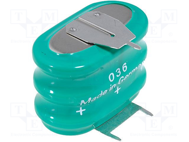 ACCU-140-3E.jpg 3.6V 140mAh Ni-MH Re-battery 3pin positive pole: 2pin - Image 1