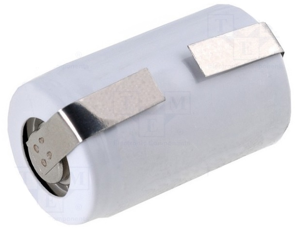 ACCU-2-3A-L.jpg 2/3A,2/3R23 1.2V 900mAh Ni-MH re-battery with soldering lugs - Image 1