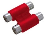 ADAPTOR JOINER 2RCA-2RCA RED/BLACK X2PCS