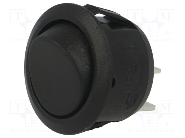 AE-R13208FAA.jpg ROCKER ON/OFF 6A/250VAC PIN 2 BLACK - Image 1