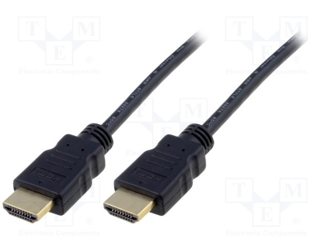 AK-330114-050-S.jpg HDMI 1.4 CABLE WITH ETHERNET 5M FULL HD GOLD BL - Image 1