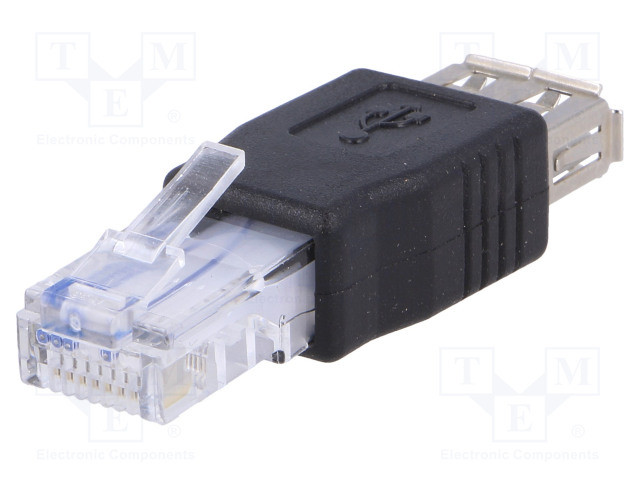 AK-AD-27.jpg USB 2.0 RJ45 plug-USB A socket Transition adapter - Image 1