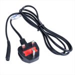 AKYGA AK-AG-03A Power Cable, UK Type G to IEC C7, 1.5 m, Black