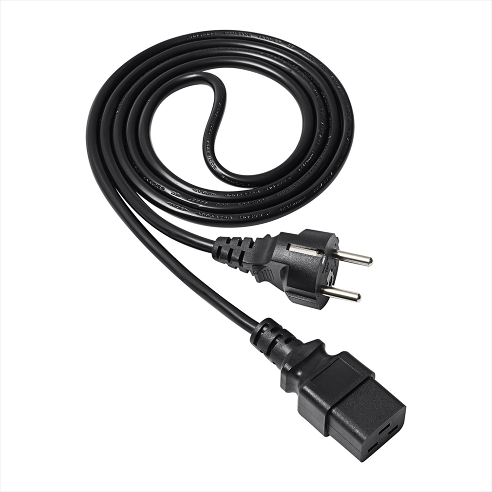 AK-UP-01.jpg AKYGA AK-UP-01 Power Cable, CEE 7/7 to IEC C19, 1.8 m, Black - Image 1