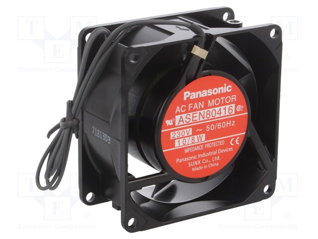 ASEN80416.jpg AC FAN 230VAC 80X80X38mm bal bearing - Image 1