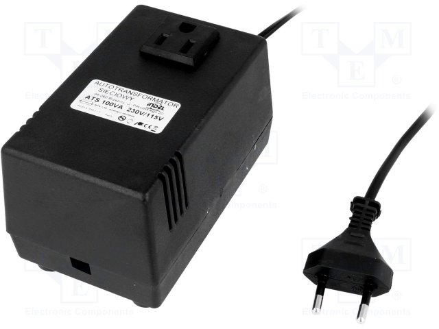 ATS100W.jpg 230VAC IN-115VAC OUT 100VA 860mA AUTOTRANFORMER - Image 1